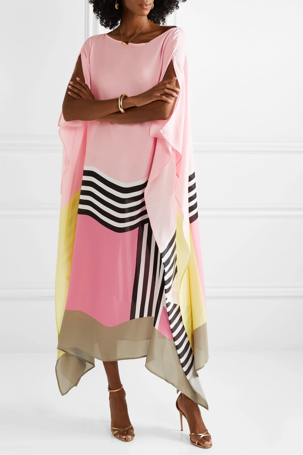 Geometrisches Midi-Kleid für Damen – Modern & Vielseitig