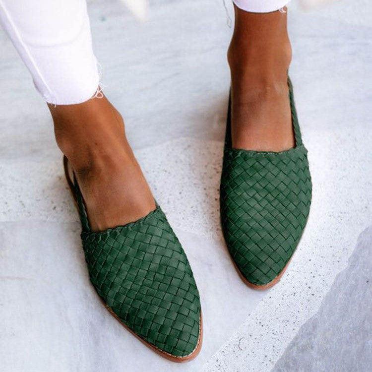 Gewebte Slingback Flats für Damen – Eleganz & Komfort