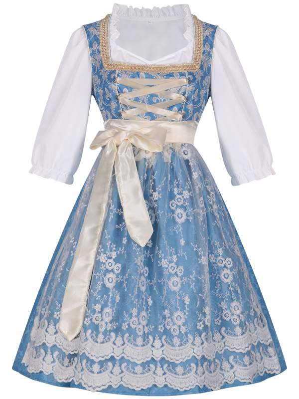 Grüner Spitzen Bierrock – Elegantes Oktoberfest Outfit – Ideal für Feste & Freizeit 0