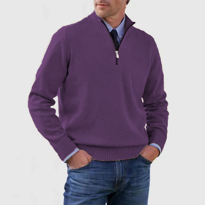 Halber Reißverschluss Pullover für Herren – Bequem & Modern