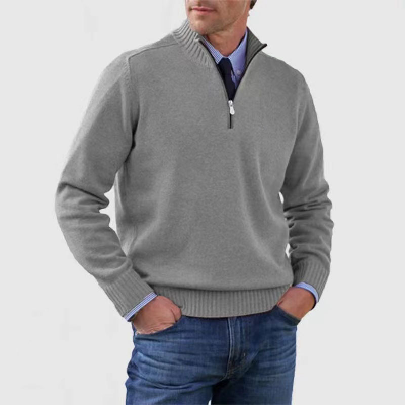 Halber Reißverschluss Pullover für Herren – Bequem & Modern