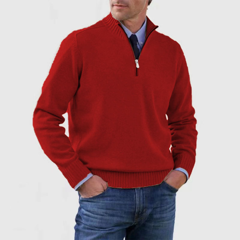 Halber Reißverschluss Pullover für Herren – Bequem & Modern