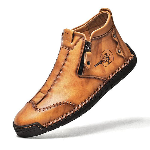 Handgefertigte Stiefeletten aus Mikrofaserleder für Herren – Stilvoll & Vielseitig