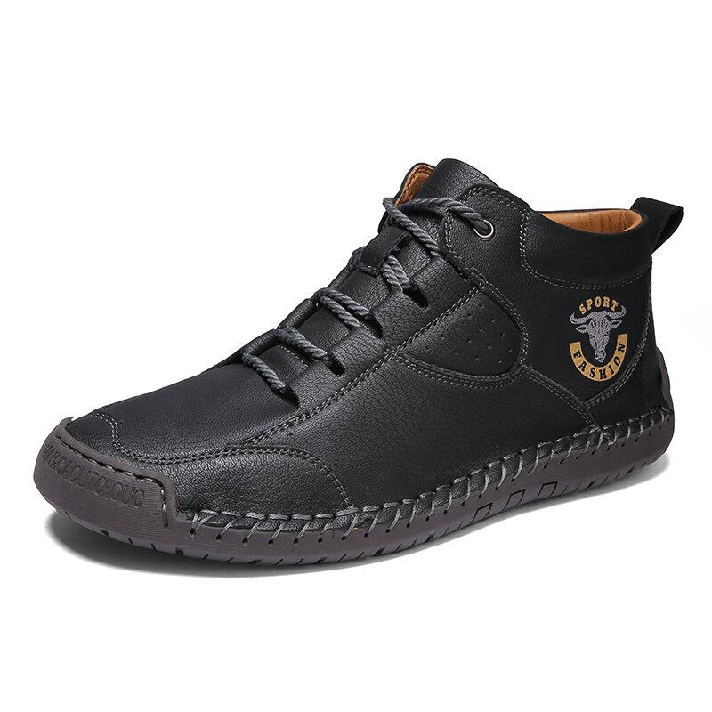 Handgefertigte schwarze Stiefeletten für Herren – bequeme und stylische Lederschuhe