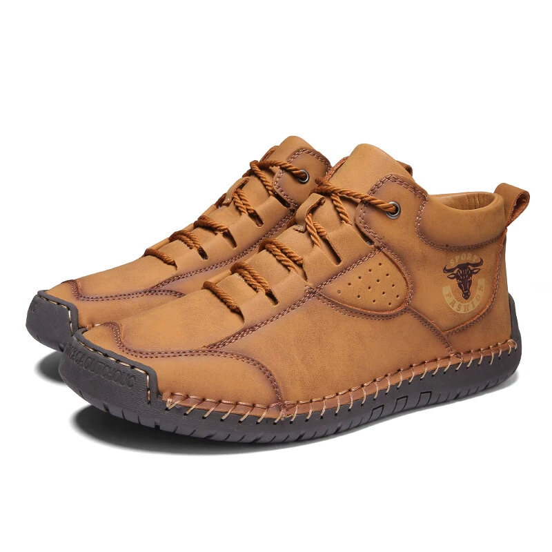 Handgefertigte schwarze Stiefeletten für Herren – bequeme und stylische Lederschuhe