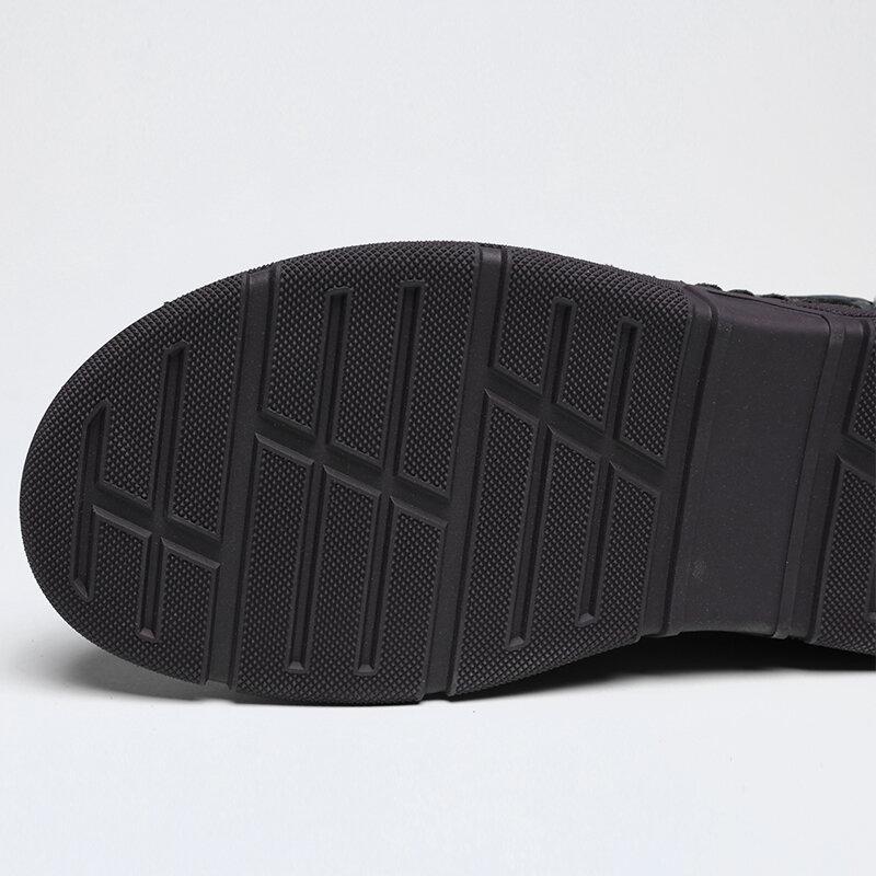 Handgenähte Mikrofaser-Lederstiefeletten für Herren – Weich & Rutschfest