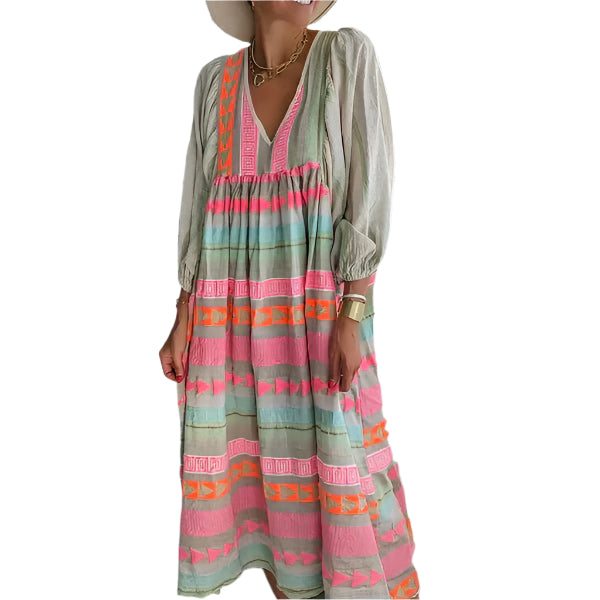 Hermie – Lockeres Sommerkleid Damen – Lebendige Farben & Bequeme Passform