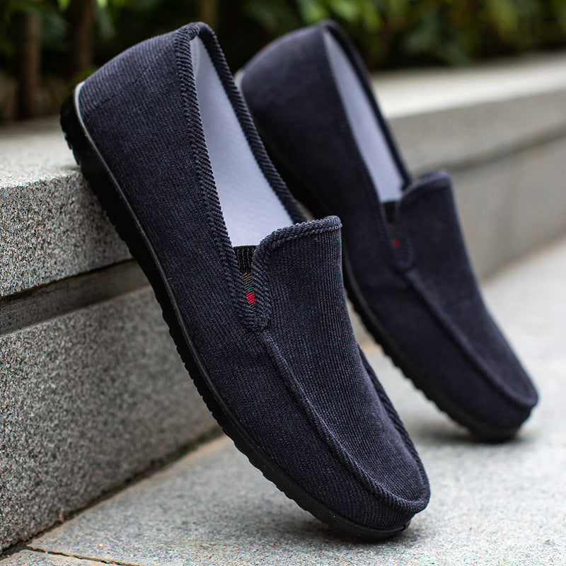 Herren Loafers – Bequeme Corduroy Schuhe – Stilvoll in Braun & Schwarz