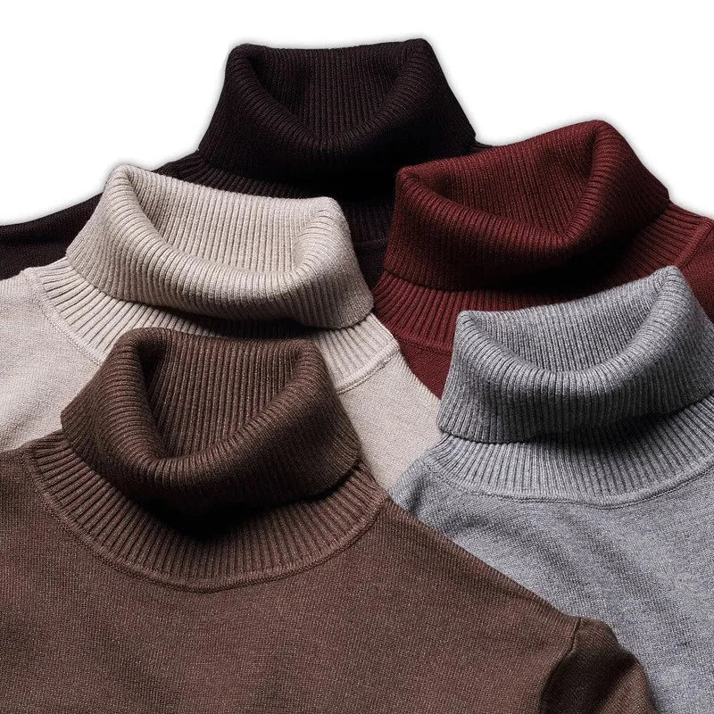 Herren Rollkragenpullover – 100% Baumwolle – Klassisch & Bequem