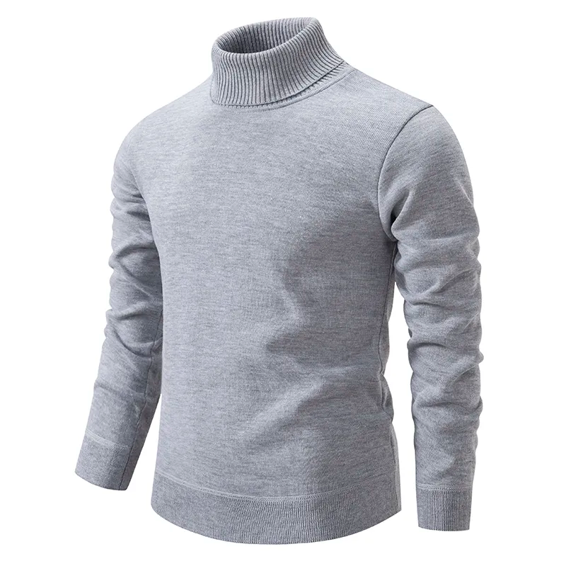 Herren Rollkragenpullover – 100% Baumwolle – Klassisch & Bequem