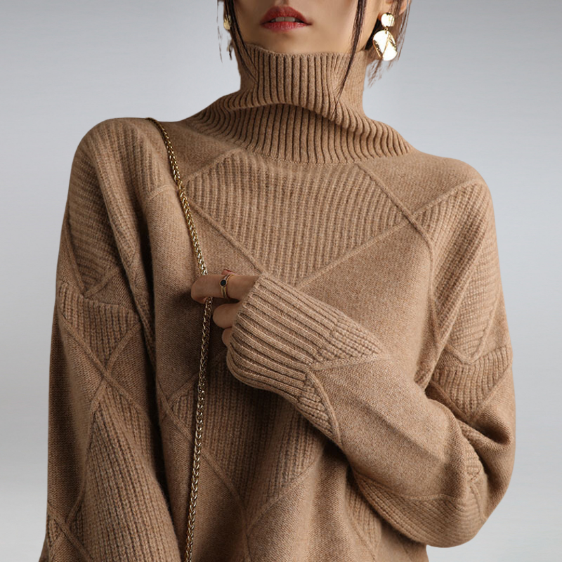 Hochwertiger Kaschmir – Damen Rollkragenpullover – Elegant & Komfortabel