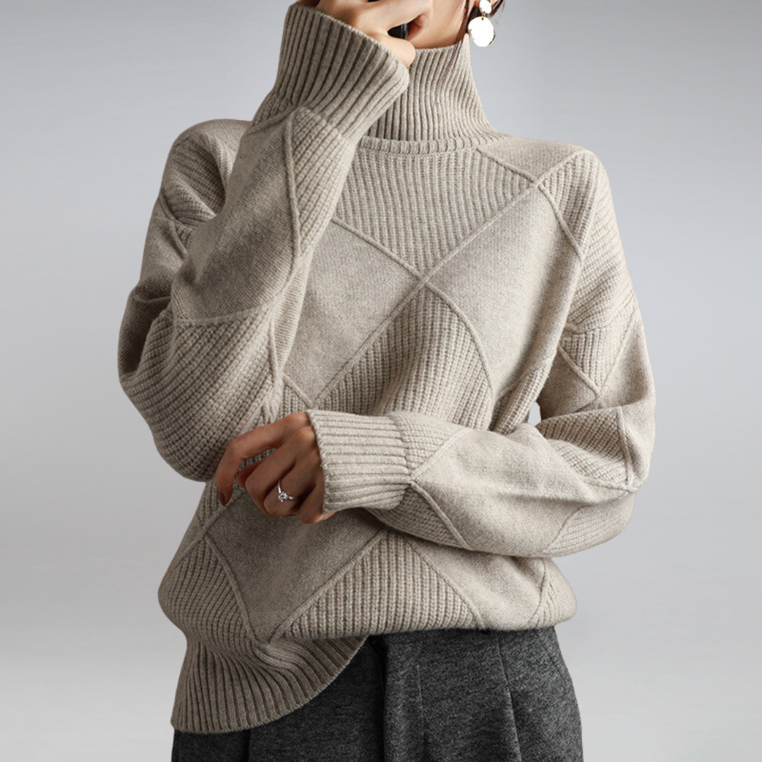 Hochwertiger Kaschmir – Damen Rollkragenpullover – Elegant & Komfortabel
