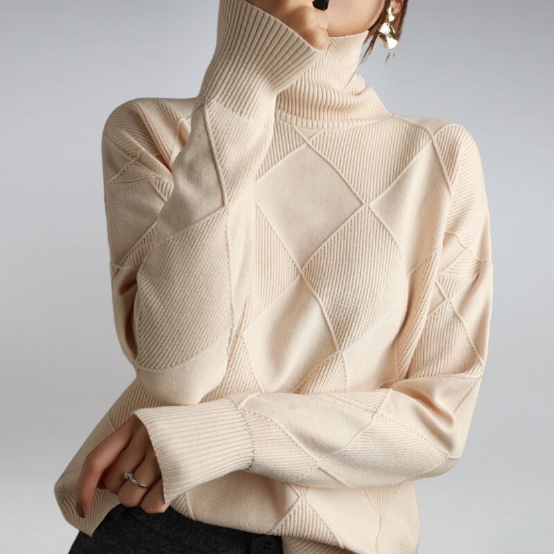 Hochwertiger Kaschmir – Damen Rollkragenpullover – Elegant & Komfortabel
