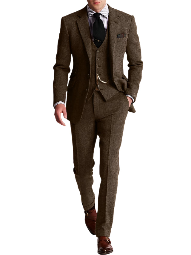 Jacob – Dreiteiliger Tweed-Smoking-Anzug – Klassisch & Elegant für Herren 3