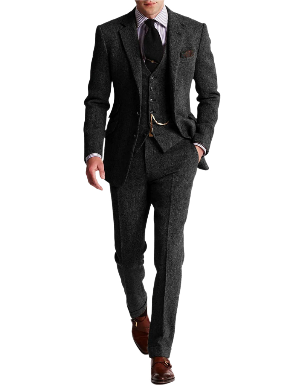 Jacob – Dreiteiliger Tweed-Smoking-Anzug – Klassisch & Elegant für Herren 5
