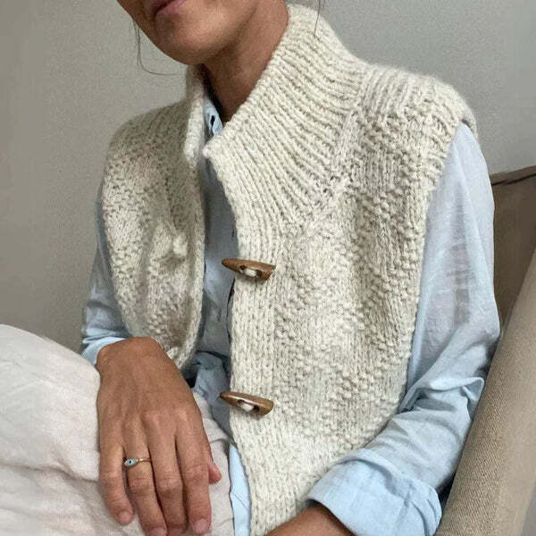 Jennie – Ärmelose Strickweste Damen – Minimalistisch & Vielseitig