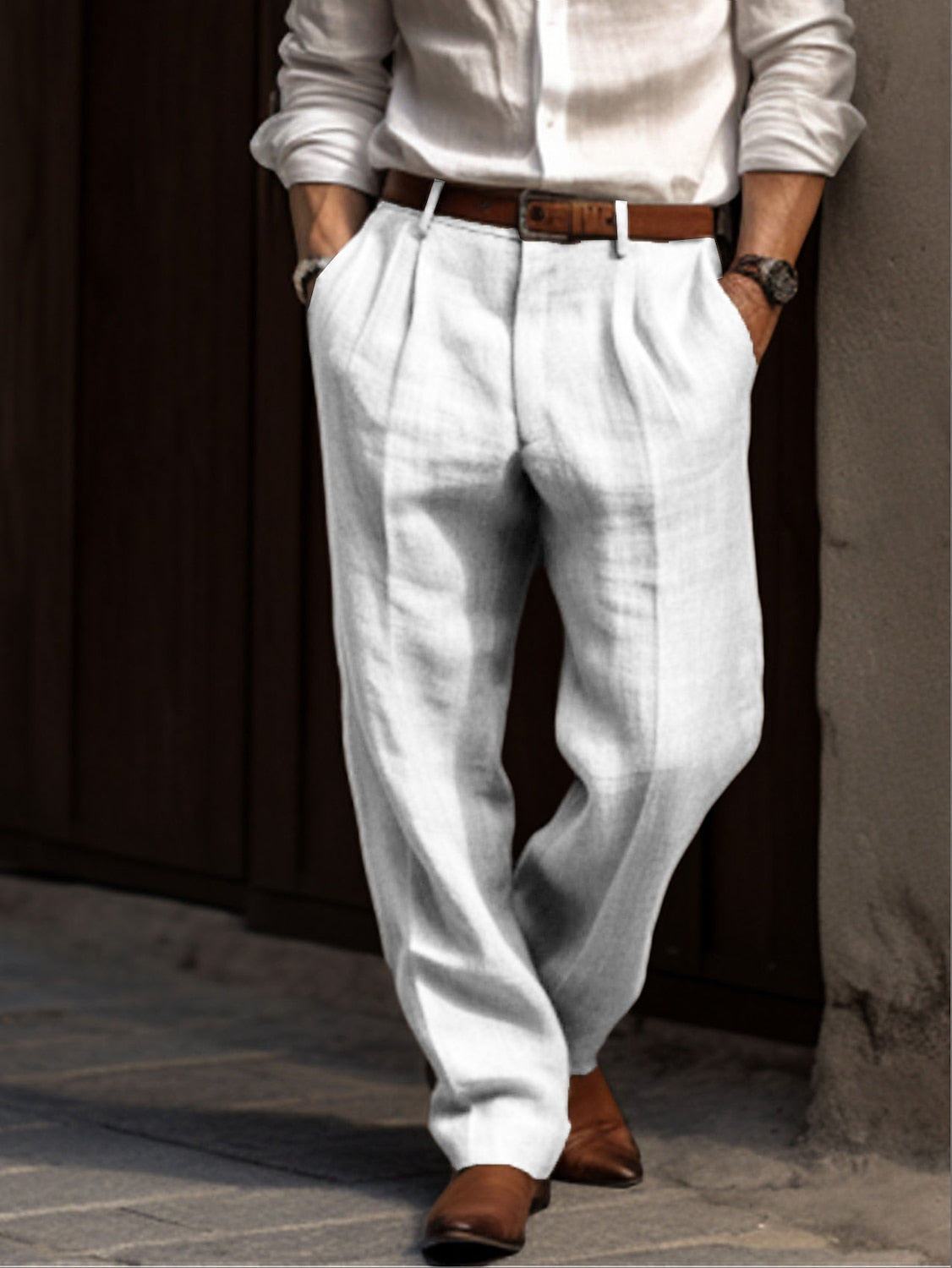 Jose – Leinenhose Herren – Komfortabel & Elegant im Plissierten Design
