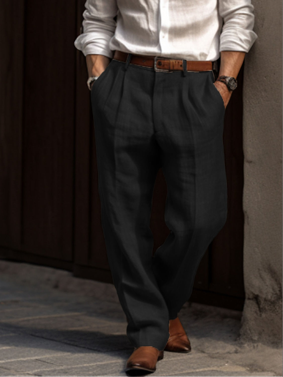 Jose – Leinenhose Herren – Komfortabel & Elegant im Plissierten Design
