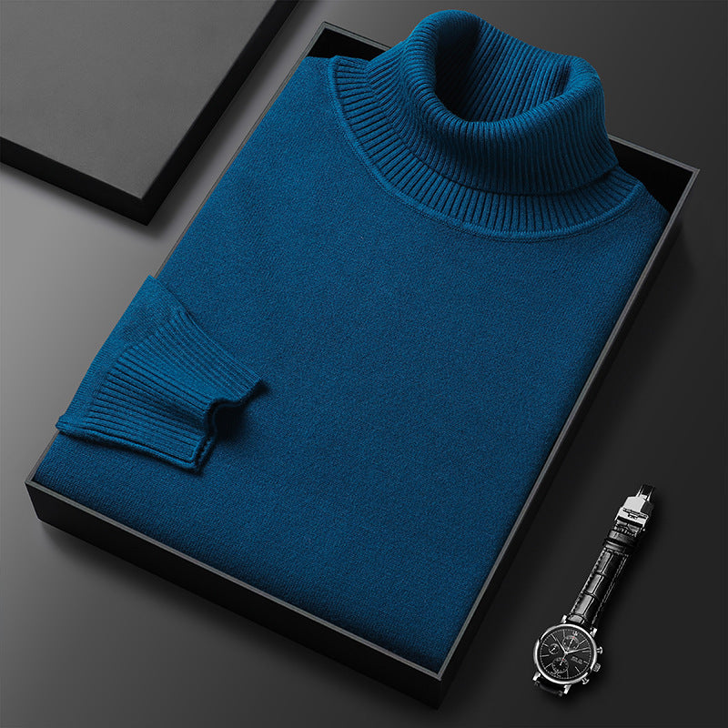 Kaschmir-Baumwoll Rollkragenpullover für Herren – Elegant & Warm