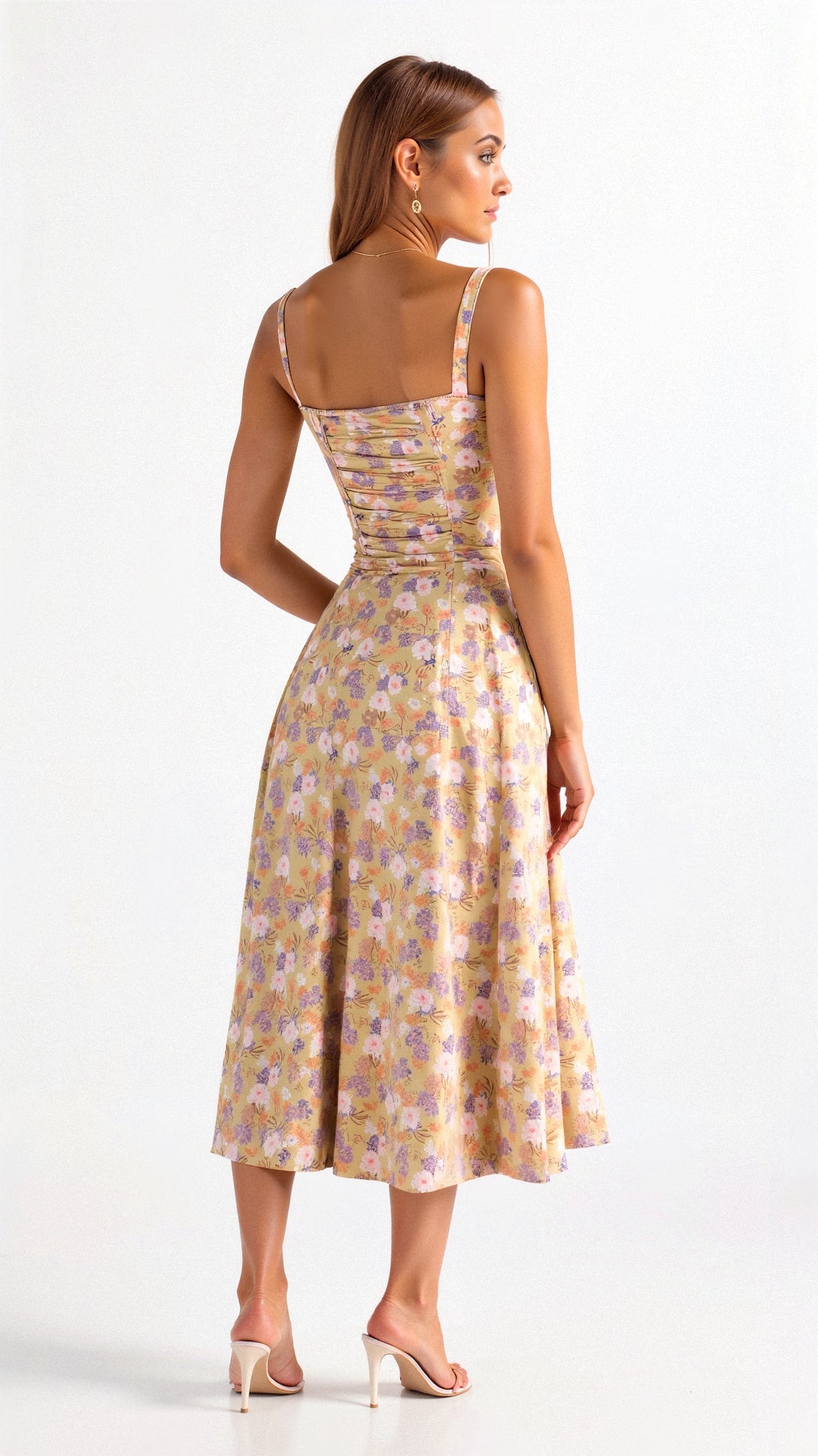 Kiana – Midikleid Sommer – Figurbetont & Fließend für Hochzeitsgäste