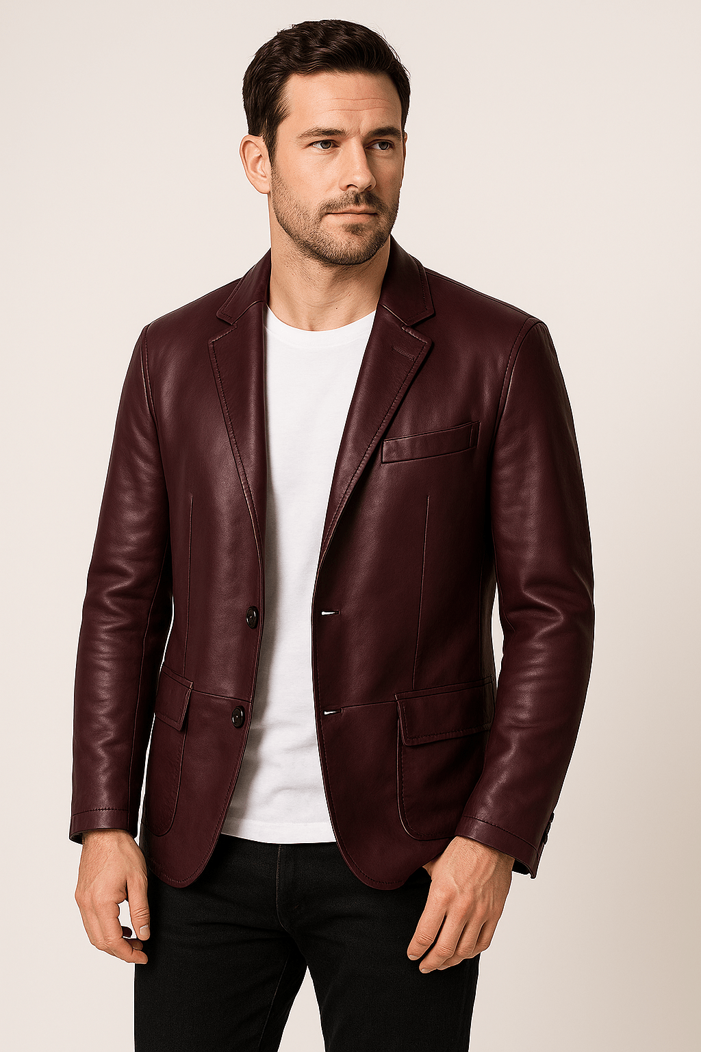 Klassische Lederjacke – Figurbetonter Schnitt – Zeitlos & Vielseitig 4