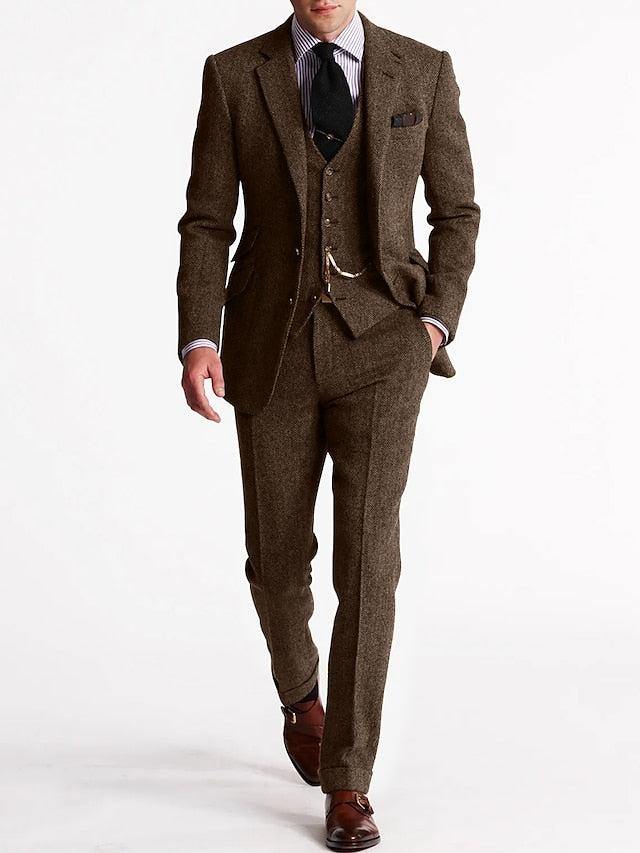 Klassischer Tweed-Smokinganzug für Herren – Zeitlose Eleganz & Perfekte Passform