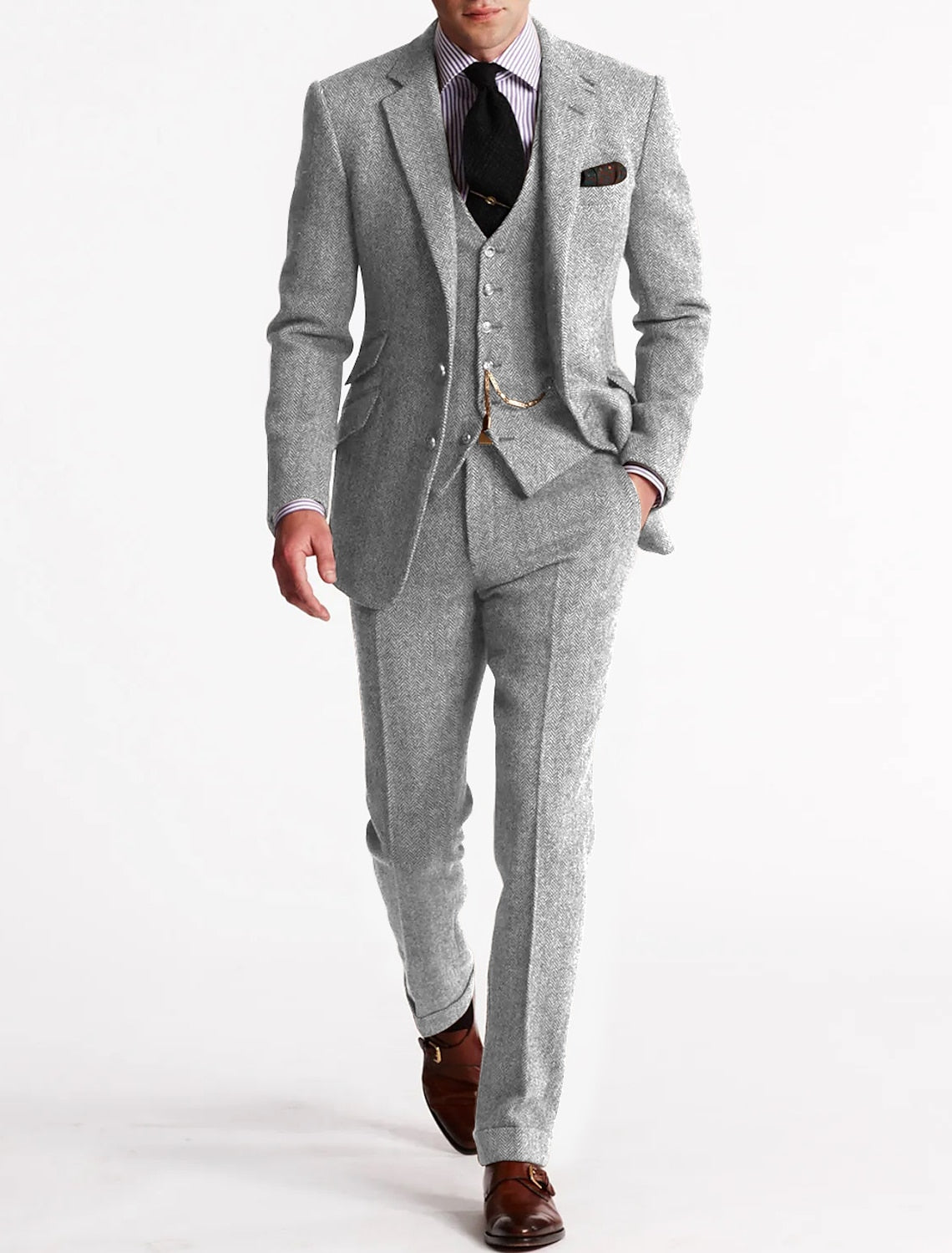 Klassischer Tweed-Smokinganzug für Herren – Zeitlose Eleganz & Perfekte Passform