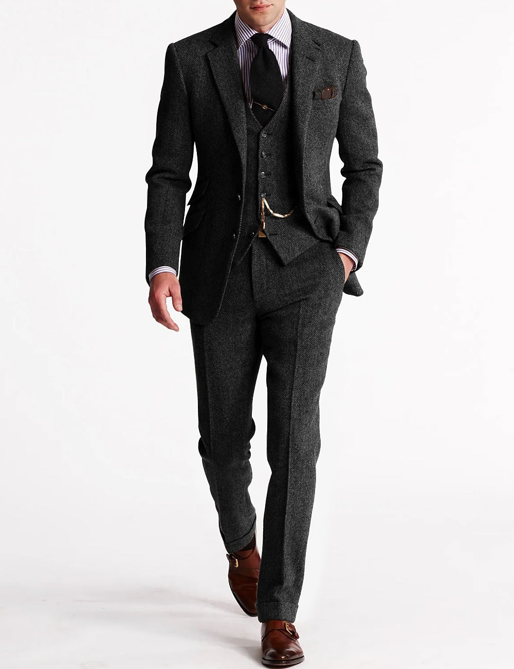 Klassischer Tweed-Smokinganzug für Herren – Zeitlose Eleganz & Perfekte Passform