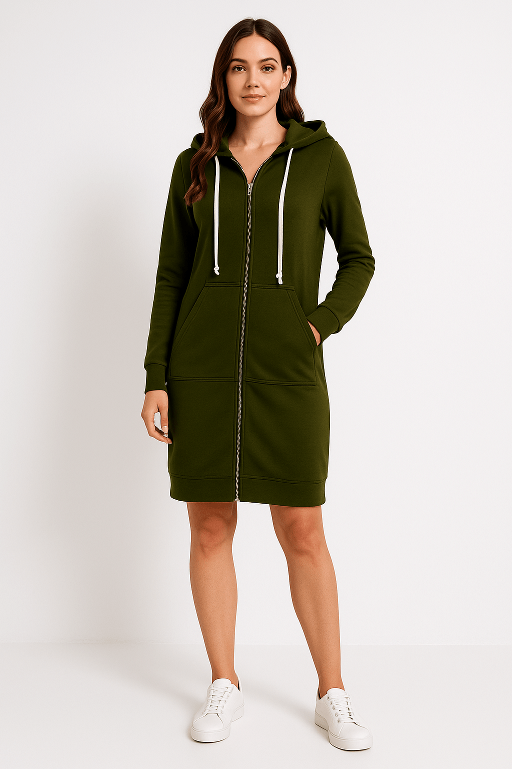 Knielanger Hoodie Damen – Bequem & Stilvoll – Ideal für Freizeitlooks 6