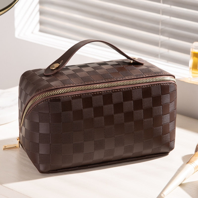 Kosmetiktasche Damen – Luxuriös und Geräumig aus PU-Leder