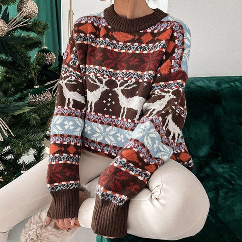 Kuscheliger Damenpullover – Warmer Weihnachtslook – Stylisch & Bequem