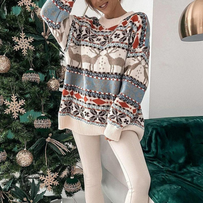 Kuscheliger Damenpullover – Warmer Weihnachtslook – Stylisch & Bequem
