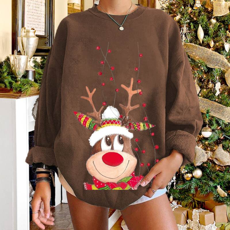 Kuscheliger Walbusch Damenpullover – Einzigartiges Rentierdesign für die Weihnachtszeit