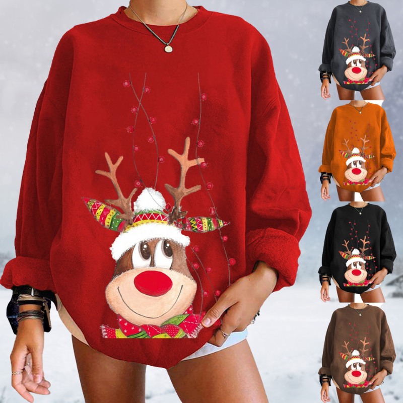 Kuscheliger Walbusch Damenpullover – Einzigartiges Rentierdesign für die Weihnachtszeit