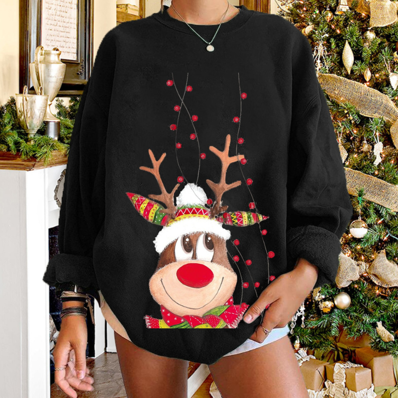 Kuscheliger Walbusch Damenpullover – Einzigartiges Rentierdesign für die Weihnachtszeit