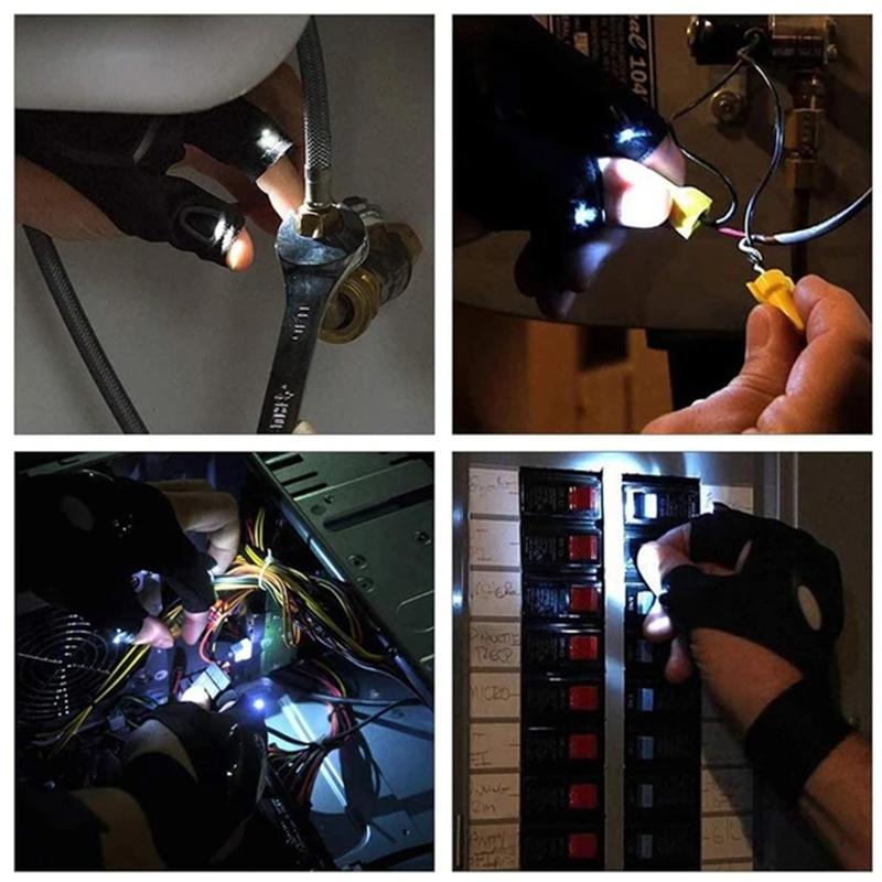 LED-Handschuhe – Wasserdicht & Praktisch – Optimal für Handwerker und Outdoor-Aktivitäten