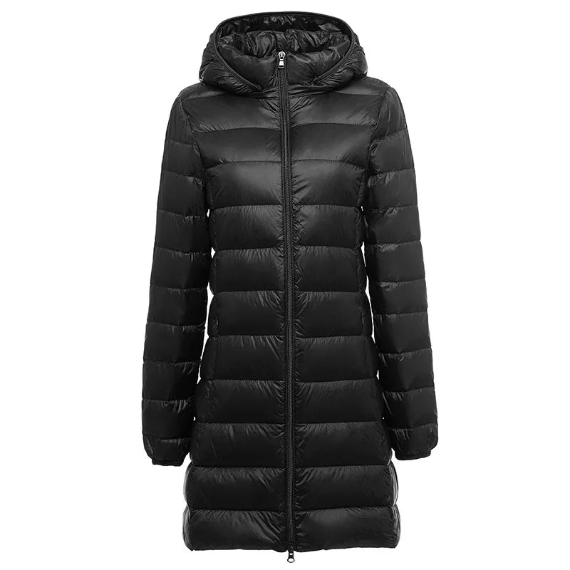 Langer Kapuzenmantel für Frauen – Warm & Elegant für Jeden Anlass