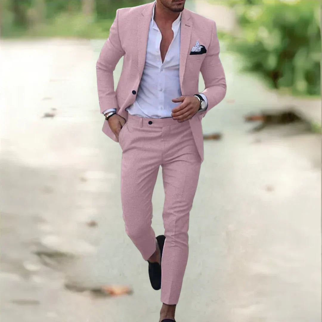 Leinenanzug Herren – Slim Fit – Eleganter Sommerlook für Hochzeit & Freizeit