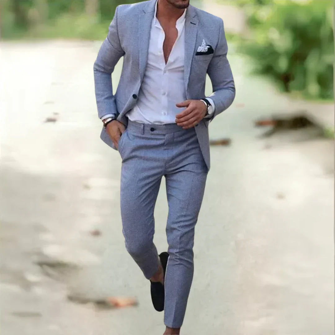 Leinenanzug Herren – Slim Fit – Eleganter Sommerlook für Hochzeit & Freizeit