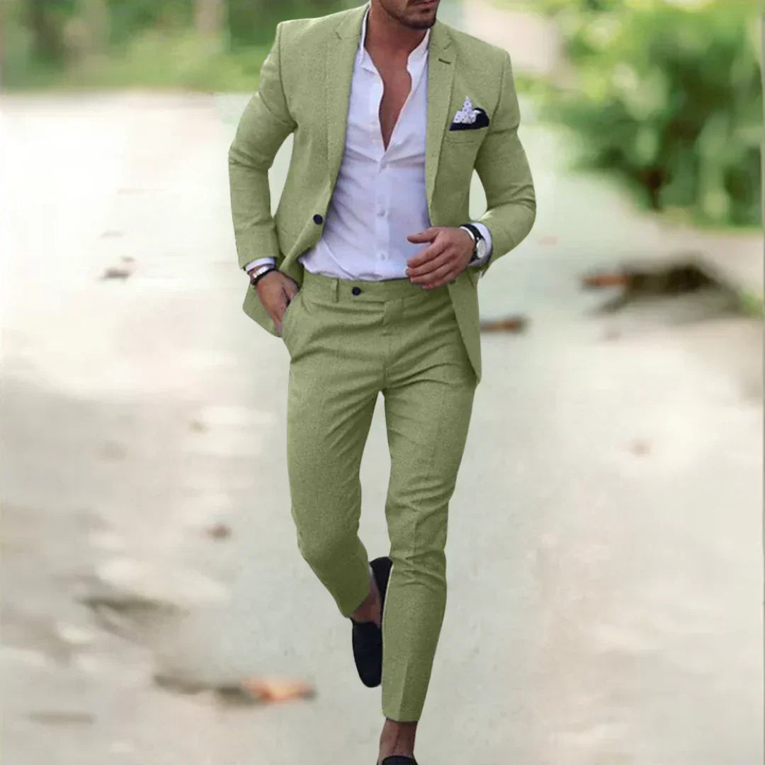 Leinenanzug Herren – Slim Fit – Eleganter Sommerlook für Hochzeit & Freizeit