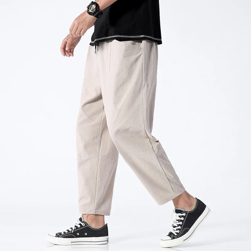 Leinenhose Herren – Atmungsaktive & Stilvolle Sommerhose – Lockerer Schnitt & Pflegeleicht