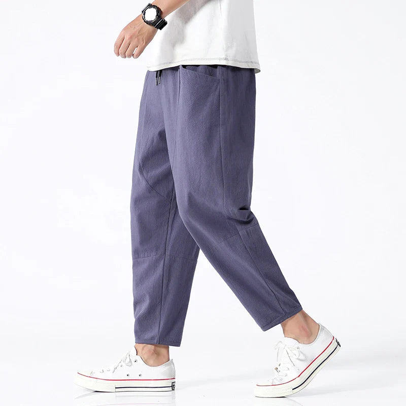 Leinenhose Herren – Atmungsaktive & Stilvolle Sommerhose – Lockerer Schnitt & Pflegeleicht