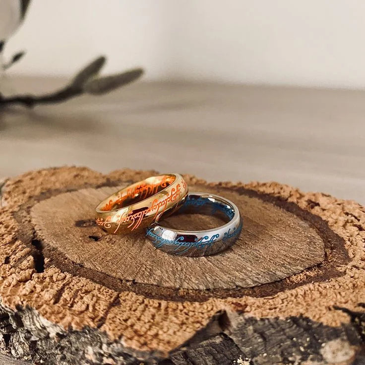 Leuchtender Ring – Magisches Design mit Glücksrunen – Für Eleganz und Positivität