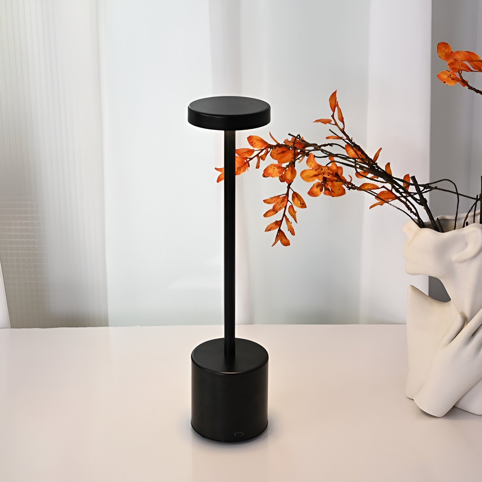 Luniva – Kabellose Retro-LED-Tischleuchte mit Touch & USB-Ladung
