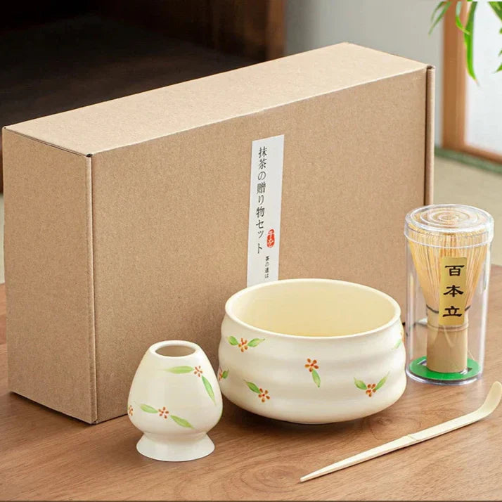 Matchami – 4-teiliges Matcha Tee Set aus Keramik & Bambus