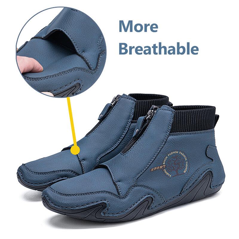 Mikrofaser-Lederstiefeletten für Herren – Stilvoll & Bequem