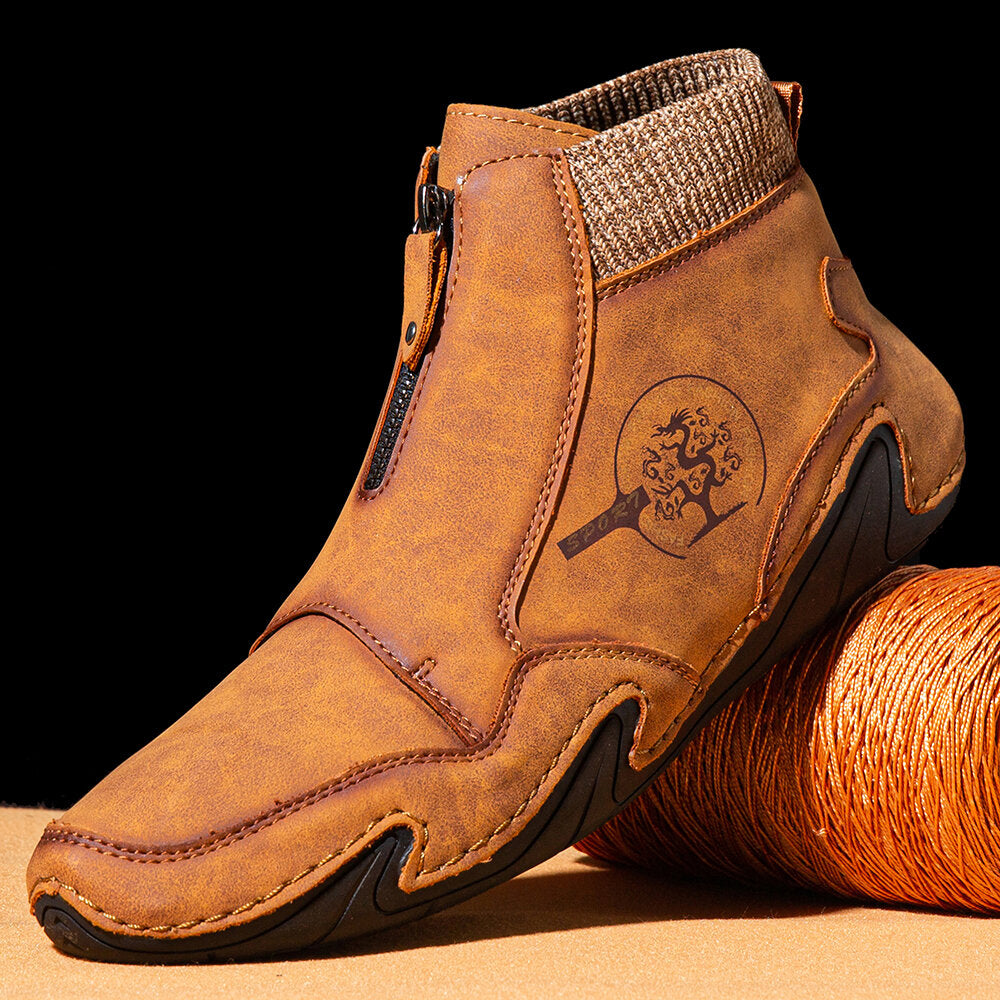 Mikrofaser-Lederstiefeletten für Herren – Stilvoll & Bequem