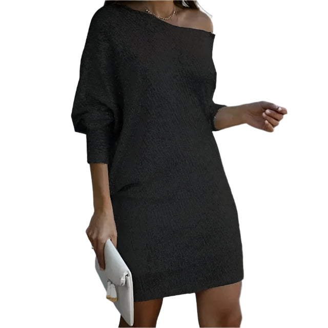 Minikleid mit einem Schulter – Schimmernd & Elegant