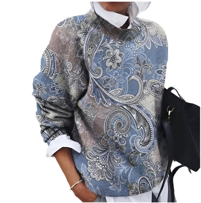 Modischer Blumenpullover – Damen Pullover – Elegantes Design aus Hochwertiger Baumwolle