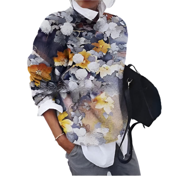Modischer Blumenpullover – Damen Pullover – Elegantes Design aus Hochwertiger Baumwolle